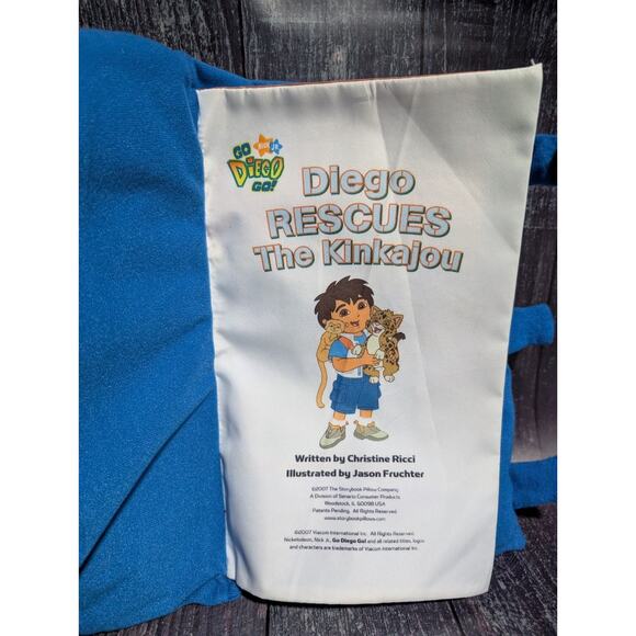 Go Diego Go - Diego Rescuses The Kinkajou Plush Pillow Book 2007 Nick Jr RARE - Picture 5 of 10